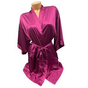Victoria's Secret XS/S Deep Purple Robe Short Nightgown Nightie Gown Lingerie‎
